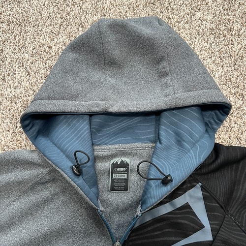509 Gray Tech Full Zip Hoodie Water Resistant Sweatshirt Snowmobile 2XL - Picture 4 of 7