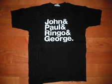 Art × the Beatles Bandmates Name Black Vintage 2K by Gingham 2001 Tshirt Men's