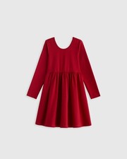 Quince Organic Cotton Long Sleeve Skater Dress - 7Y