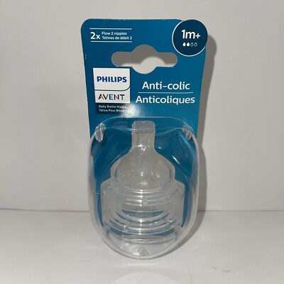 Philips Avent Anti-Colic nipples 2 pack 1 month + new sealed e2