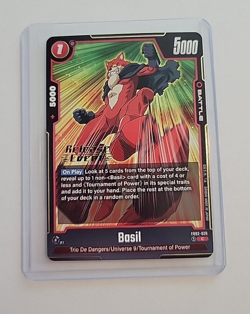 Basil FB02-020 C Release Stamp Blazing Aura Dragon Ball Fusion World