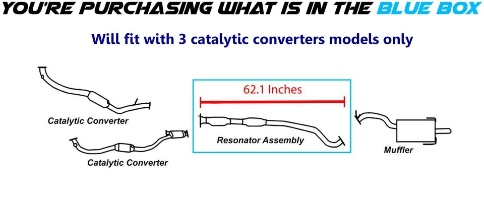 Tubo de escape resonador compatible con: Subaru 2001-2004 Outback 2004 Legacy Foto 2 de 4