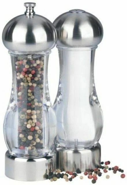 Saleros y pimenteros con Cromo Trudeau & Mills