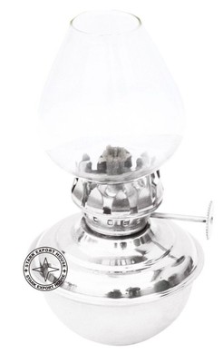 Nickel Brass Table Lantern Glass Oil Lamp Home Decoration 6 Inch Best Gift...