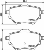 Hella 8DB 355 020-991 Bremsbelagsatz, Scheibenbremse FüR CitroËN Opel Peugeot