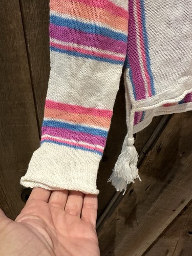 Lilly Pulitzer Rozalia Stripe Cotton Sweater Tassels Wms XS - Picture 9 of 9