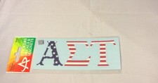 Alpha Sigma Tau Sorority USA Car Letters- American Flag Pattern-New!