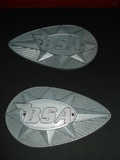 BSA A65 B25 B44 VINTAGE MOTORCYCLE FUEL GAS PETROL TANK BADGES