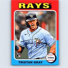 2024 Heritage High Number Tristan Gray Base RC #607 Tampa Bay Rays