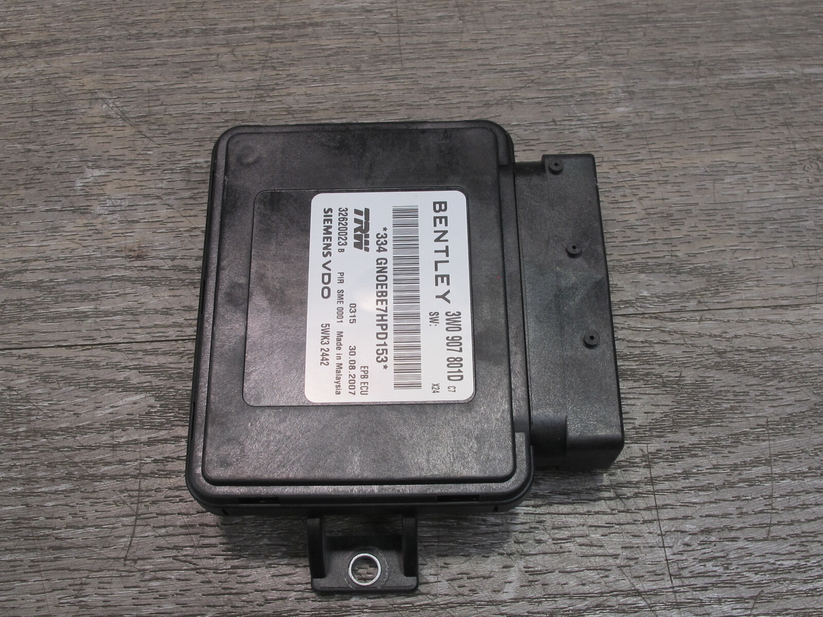 03-12 BENTLEY CONTINENTAL GTC GT ELECTRONIC PARKING BRAKE CONTROL MODULE