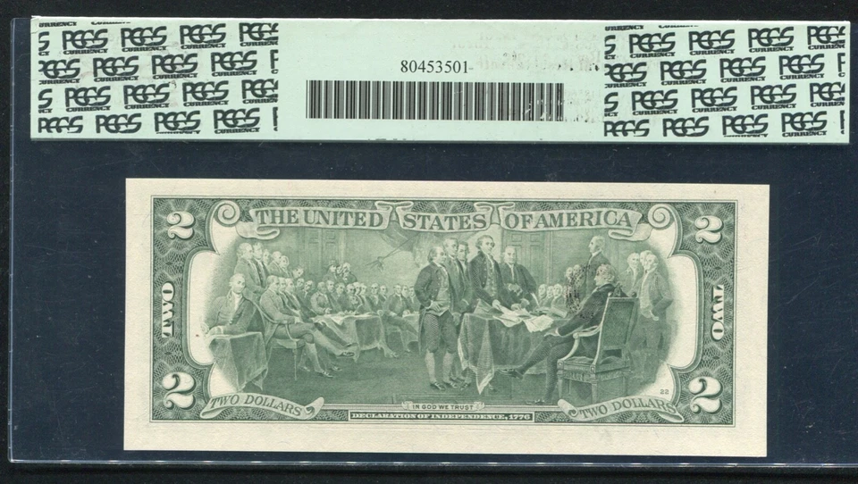 FR. 1938-A 2003-A $2 FW FEDERAL RESERVE NOTE “OVERINKING ERROR” PCGS UNC-63PPQ - Image 2 of 2