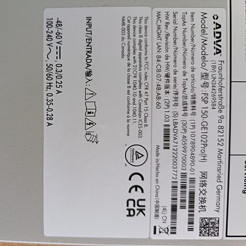 Adva FSP 150-GE102Pro Fibre Channel Hub Switch - Picture 2 of 2