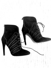 BOTTEGA VENETA Cutout Runway Suede Ankle Boots Italy 39 /9