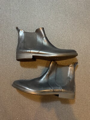 New Ecco Women's Touch 15 Danish Design Leather Chelsea Boots Black Size 11-11.5