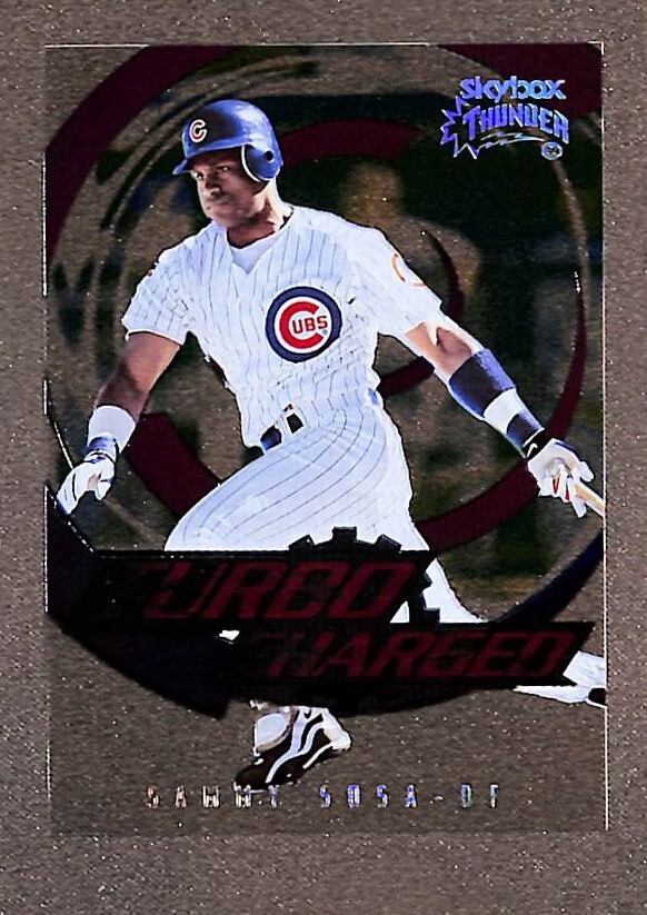 1999 Fleer Skybox Thunder Turbo Charged #9 Sammy Sosa - Chicago Cubs