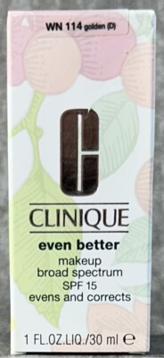 Clinique Even Better Makeup Broad Spectrum SPF 15 - WN 114 GOLDEN (D)  1 oz. NEW