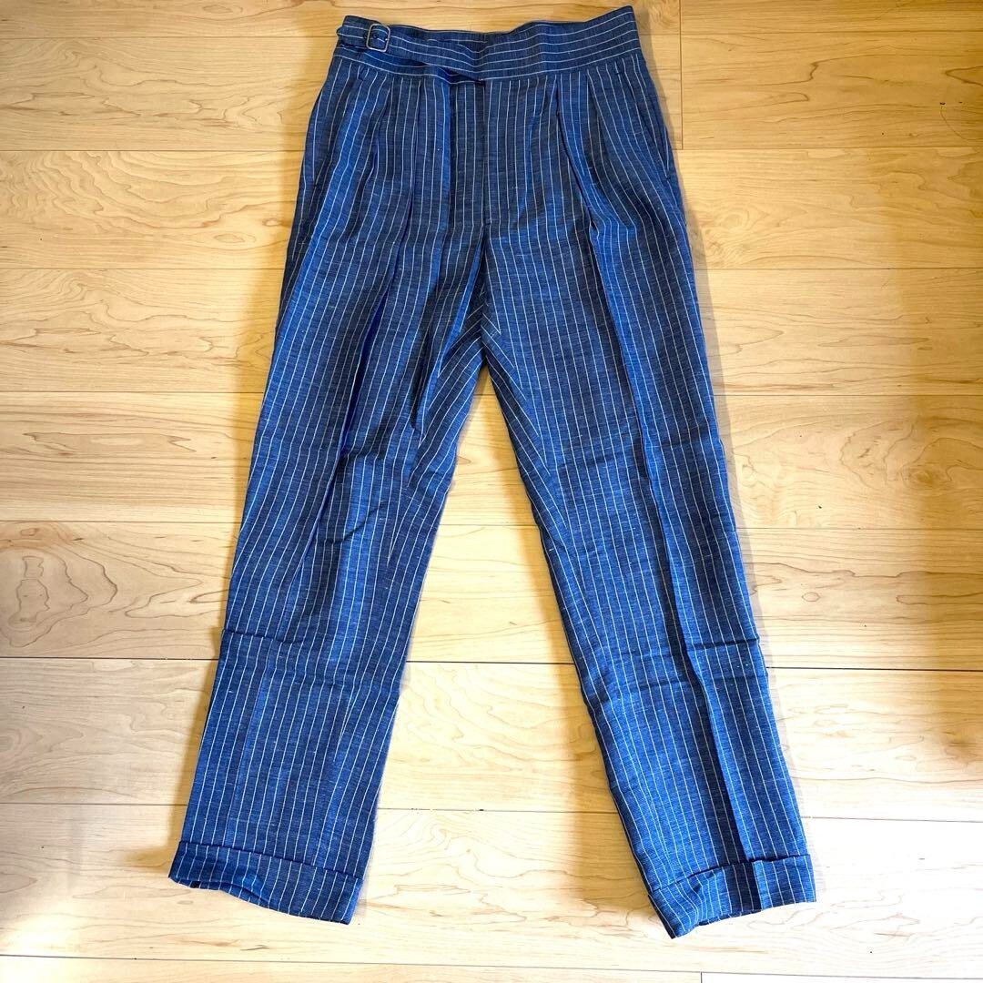 雰囲気◎ old RALPH LAUREN Silk Linen Gurkha Silk-Linen Trouser