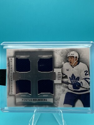 2022-23 UD The Cup - Quad Jerseys #F-PH Pontus Holmberg /99 (MEM, RC)