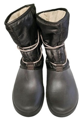 Crocs Women's Crocband Cinch Brown Faux Fur Snow Rain Waterproof Boots Size 6