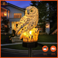 Solarleuchten Eule Wetterfest Automatische Led Gartenlampe AußEnbeleuchtung Weiß
