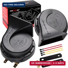 12V High Low Tone 130dB Ultra Loud Snail Car Horn kit 2 pack Electric Truck