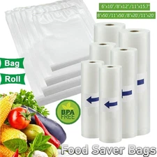 Vacuum Sealer Bags Embossed Food Storage Seal Saver Vacuum Roll BPA Free 4 Mil