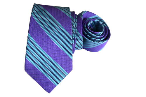 TED BAKER MEN'S TIE PURPLE/STRIPED Width: 3" Length: 60"