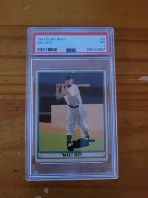 1941 Play Ball #8 Mel Ott PSA 1 Poor NY Giants HOF