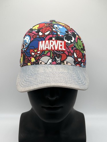 Marvel Comics All Over Print Hat Strapback Spider Man Hulk Captain America Adult