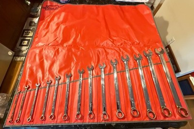 ULGY NOS Snap On 14 Pc OEX SAE Combo Wrench 12 Pt. Set C-141B Date Code 1997 USA
