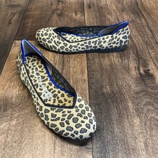 Rothy's The Loafer Mocha Spot Animal Cheetah Print Women's Size 6.5 Slip On MINT