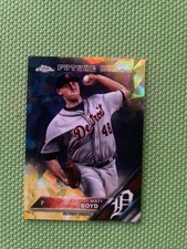 2016 Topps Chrome Sapphire Gold Refractor Mathew Boyd 1 OF 5