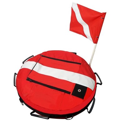 Luwint Hi-Vi Inflatable Dive Float Buoy and 5ft Surface Marker Buoy Round