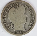 1899 S Barber Dime