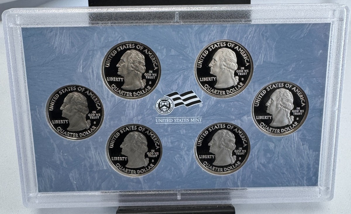 2009 S Proof Quarter Set DC & US Territories 6 Coins No Box