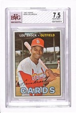 1967 Topps #285 - Lou Brock BVG 7.5