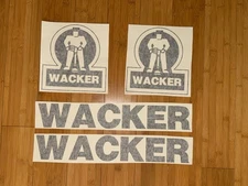 Wacker Neuson Old Style Decal Kit (2- 18") & (2-6") Stickers Equipment Black