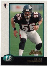 1998 Bowman Keith Brooking Rookie Card RC #2 Falcons. rookie card picture