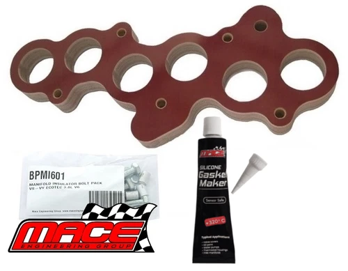 MACE 25MM MANIFOLD INSULATOR KIT FOR HOLDEN COMMODORE VX VU VY ECOTEC L36 3.8 V6