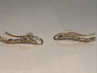14k Solid Gold Diamond Earrings Weighs 1.64 Grams — photo 4