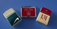 Vintage Cigarette Lighter L&M  Newport  Pall Mall ROYALLITE  CONTINENTAL HUDSON