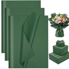 woric 80 Sheets Dark Green Tissue Paper for Gift Bags, 20 X 14 Inches
