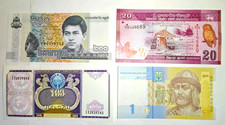 Set mit 24 verschiedenen Banknoten plus Ahnen-Note China, UNC.