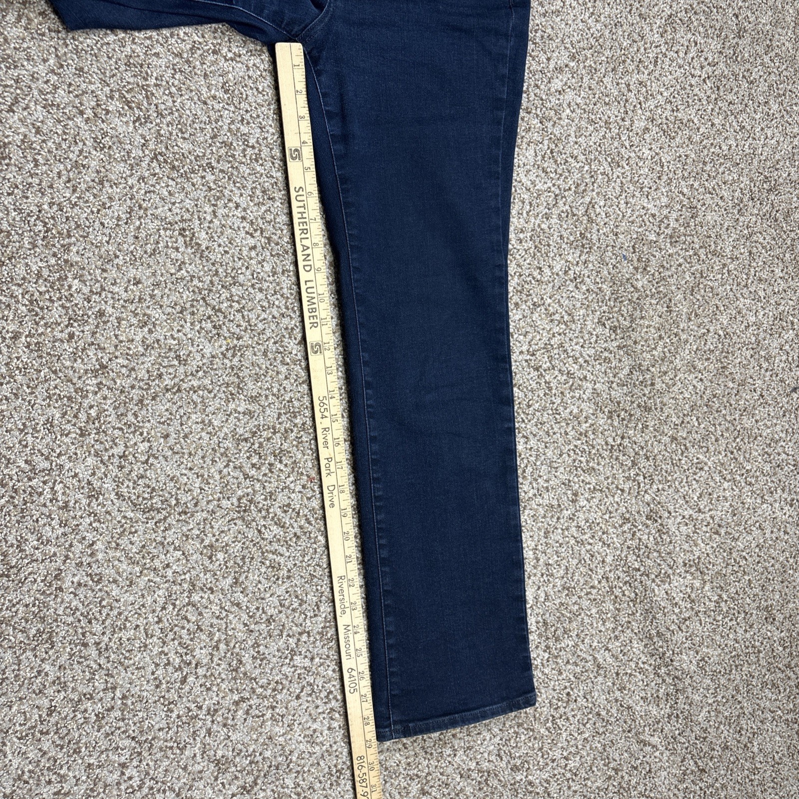 NYDJ Marilyn Straight Dark Wash Jeans Size 8 P Fits 31 X 29 Lift Tuck - View 9