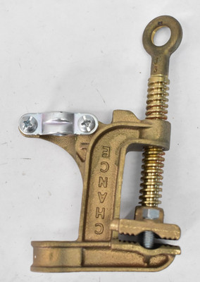 Chance Utility 25171 302422 Flat Threaded Grounding Clamp Tool 1.5'' Bronze Jaw