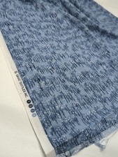 David Textiles Blue Cotton Fabric Winter Forest Print - Washed