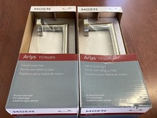 Lot Of 2 Moen Y5786BN Arlys Hand Towel Bar Brushed Nickel NEW B228