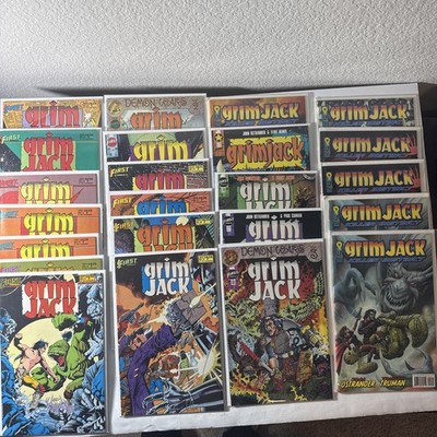 Grim Jack Comics Lot VF. First Comics 1984-1990.  23 Books. Bagged & Boarded.