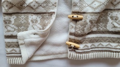 Kinderjacke Gr. 86 Jungen Mädchen, weiß beige