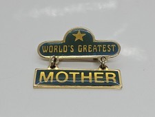 World's Greatest Mother Pin Dangle Drop Design 1"